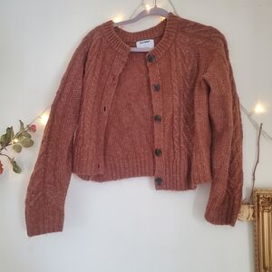 Old Navy Button Up Sweater Cardigan. Womens Small. Burnt Orange